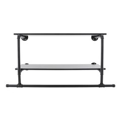 Clothes Display Rack with 2-tier Shelves, 2-tier Garment Rack, Wall Mounted Clot