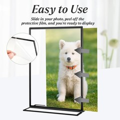 10 Pack Acrylic Sign Holder 4×6 Inch Photo Frame Table Menu Display Stand Black