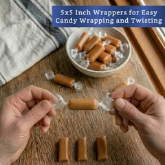 600pcs Clear Candy Wrappers 5 x 5inches Cellophane Candy Wrappers Wrapping P…