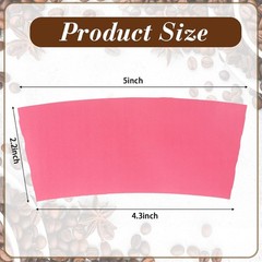 50 Pcs Coffee Cup Sleeves for Cold and Hot Drinks Disposable Corrugated Kraft