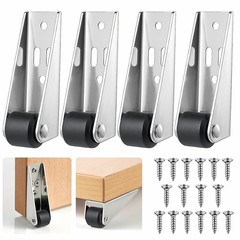 4Pack Bedroom Door Sinking Repair Caster Wheels 0.9Inch Multifunctional Iow Prof