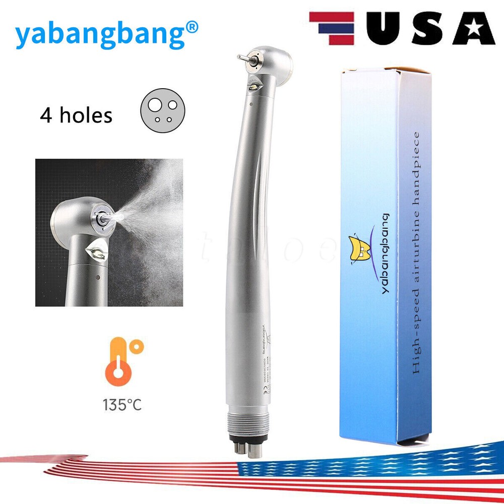 Yabangbang Dental High Speed (LED E-generator) Handpiece 4/2-Holes Push Turbine