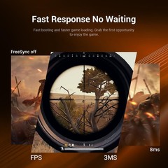 24 inch Computer Gaming Monitor 100Hz,Built-in Speakers,1080P Display,Ergonom…