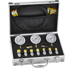 Hydraulic Pressure Test Kit 3 Gauges 9 Test Couplings 3 Test Hoses Case