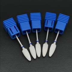 5pc Dental Lab Zirconia Ceramic Burs Bullet Shape 3/32 HP Shank Polisher Drills