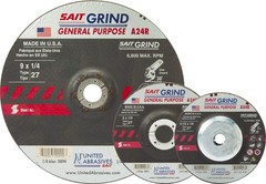 United Abrasives 20063 A24R Grinding Wheel Type 27 4 1/2″ x 1/4″ x 7/8″ 25PK