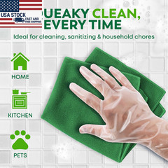 600 Pack Disposable Food Prep Gloves Clear Polyethylene Powder Free Kitchen