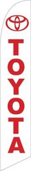 White Toyota 12ft Feather Banner Swooper Flag – FLAG ONLY