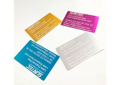 100 Gold Aluminum Business Card Blanks Laser metal Sheets Engraving Anodized