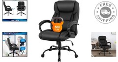 Big & Tall Executive Office Chair – 500lbs Capacity Ergonomic Comfort