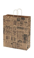 Newsprint Paper Bags 100 News Print Retail Merchandise Shopping 16″ x 6″ x 19″