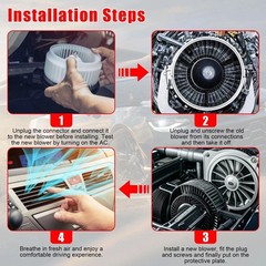 AC Heater Blower Motor Compatible with – Ram 1500 2014-2018, for Jeep Wrangle…