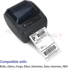 4000 4″x6″ Fanfold Direct Thermal Shipping Labels Perforated for Zebra & Rollo