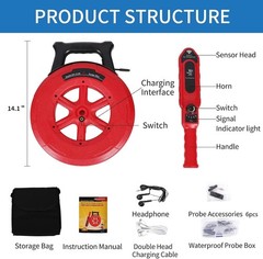 Pipe Blockage Detector – 40M Water Pipe Scanner for Metal & PVC Clogging Tool