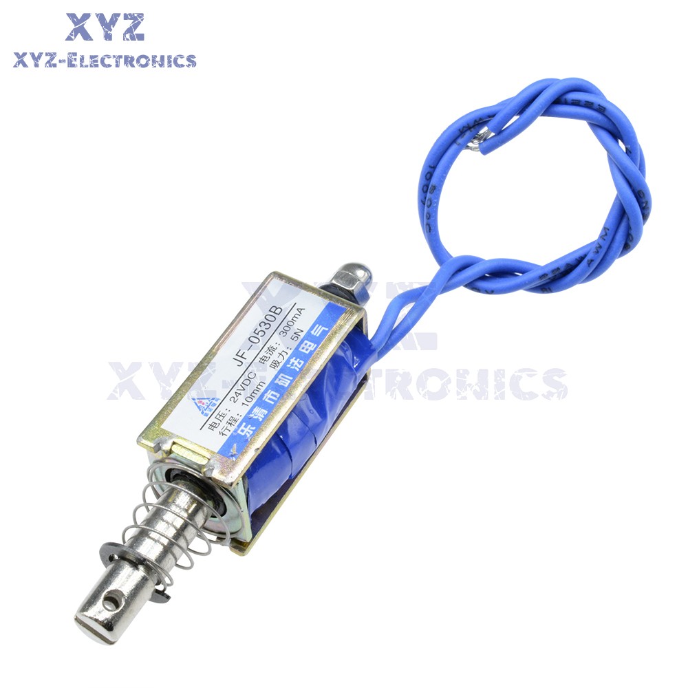 1-10Piece JF-0530B 24V 5N/10mm Pull-Push-Type Reset-Style Solenoid Electromagnet