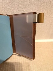TRAVELER’S COMPANY Notebook Leather Cover Passport Size Camel Accessory set USED