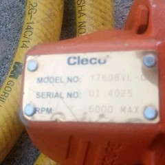 CLECO 1760-BVL-09 VERTICAL GRINDER, 6000 RPM ANGLE AIR PNEUMATIC HEAVY DUTY