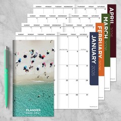 2026-2027 Pocket Planner 2 Year Monthly Calendar 3.5×6.5