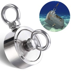 500 – 1300Lbs Pull Force Double Sided Strong Fishing Magnet Kit Rope Carabiner