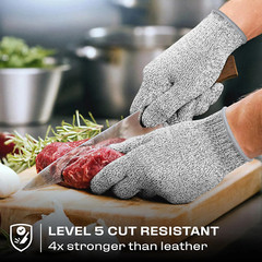Lot Cut Proof Stab Resistant Butcher Gloves Safety Glove Kitchen L5 Protection