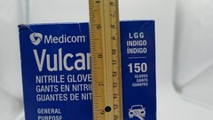 Medicom Vulcan Nitrile Disposable Gloves 150-pcs Large Durable Latex-Free Blue