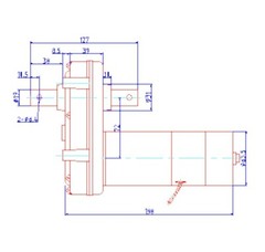 High Torque 12V DC Motor Low Speed 11RPM Gear Dual Output Shaft 1-025-050
