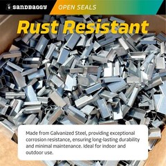 Sandbaggy 1/2″ x 1¼” Open Steel Strapping Seals – Galvanized (Rust Resistant)