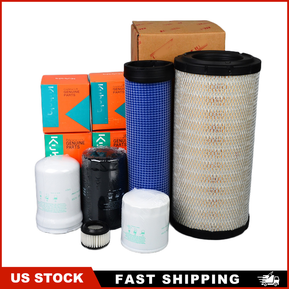 Oil Fuel Air Hydraulic Filter Kit For Kubota SVL97-2 Track Loader