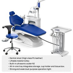 Dental Unit Chair Computer Control PU Leather DC Motor +Doctor Stool TJ2688-A1