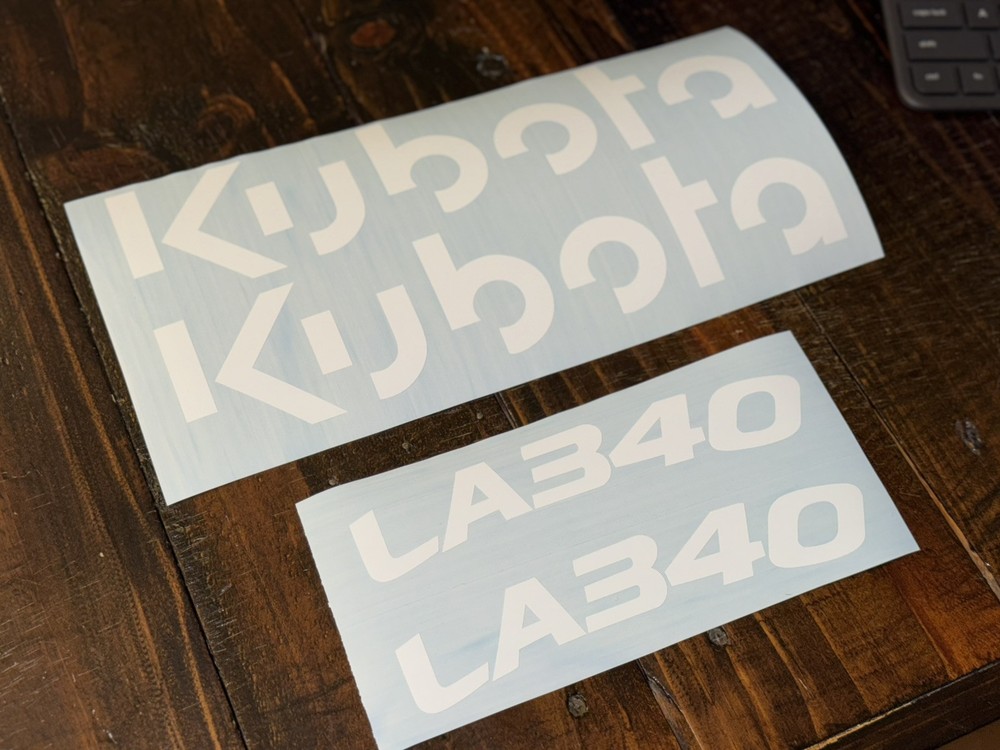 Kubota LA340 Decals (Set 4) BX Series Tractor Loader Replacement Stickers