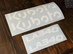 Kubota LA340 Decals (Set 4) BX Series Tractor Loader Replacement Stickers