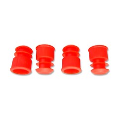 Test Tube Cap, 12mm/16mm, 12x75mm, 3 Colors, Red, Blue, and Clear