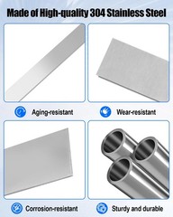 304 Brushed Stainless Steel Trim Strips for Home Kitchen Tools, 1 x 30Inch