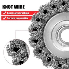 12 Pack Wire Wheel Brush for Angle Grinder, 6Pcs 4” Wheel Brushes, 6Pcs 3” Cup B