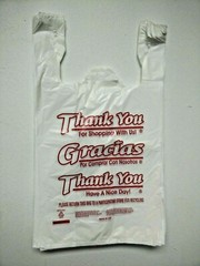 THANK YOU T-Shirt Bags 11.5″ x 6″ x 21″ White Plastic Shopping bags 50 – 1000