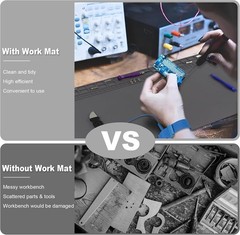X-Large Silicone Soldering Mat BGA Gun Heat Resistant Solder Station Magnetic