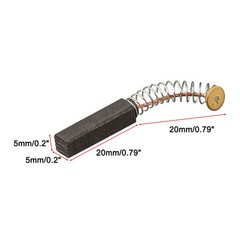 High Performance Carbon Brush Set 10 Pcs 20mm x 5mm x 5mm Long Service Life