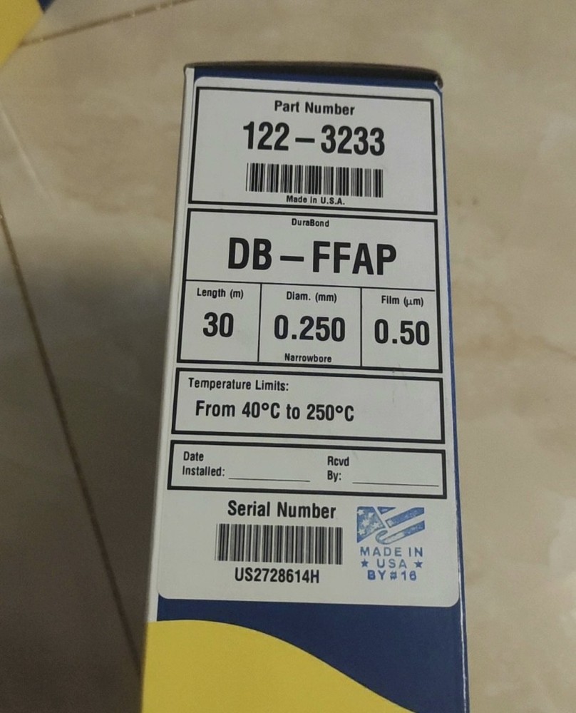 122-3233 New Gas Chromatography Column