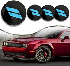 4PCS 63mm=2.5 inch Slash Wheel Center Cap Covers Fit for Dodge Charger Durango D