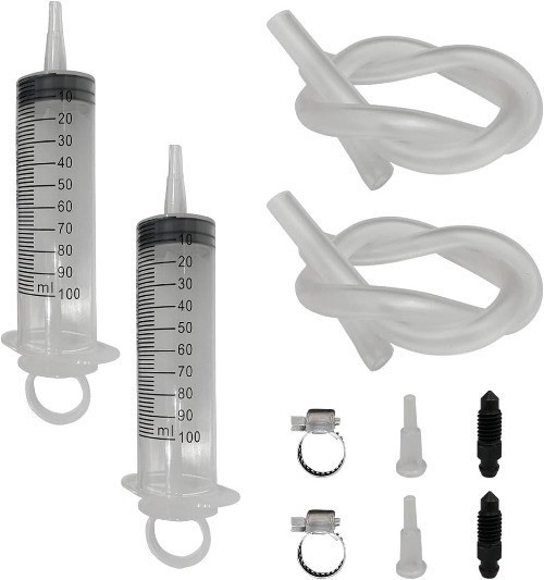 Bleed Kit, Hydraulic Disc Brake Clutch Bleeder Tool with 100ML Syri Size: 2PCS