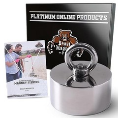 Fishing Magnet 2000lb N52 Neodymium 360 Degree for Treasure Hunting in Lakes