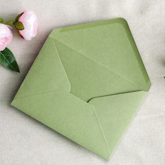 PONATIA 50 PCS/Pack A7 Envelopes, 5.25 x 7.25” Sage Green A7,
