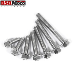 M5 Titanium Hex Flange Bolts Screws 10-40 x 0.8 mm