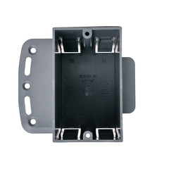 1-Gang New Work Switch Outlet Box Steel Stud Bracket 22.5 Cu In w/Wire Clamps