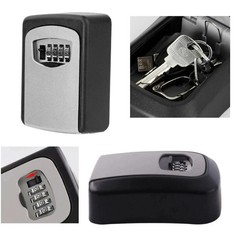 Key Lock Box for Outside-Combination Lockbox for House Key-Portable/Wall Mounted