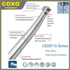 COXO Dental Handpiece Fiber Optic High Speed Turbine LED 6 Pin Coupling Fit KAVO