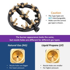 GSW Chinese Wok Range 23 Copper Tips Liquid Propane Gas Jet Burner WR-JBR23LP