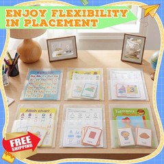 Fuutreo Wall Pockets 6 Pcs Clear 12.6″ x 9.4″