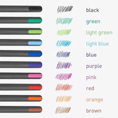 Pentonic 10-Count Ballpoint Pens 1.0mm Assorted Colors Easy Flow Ink
