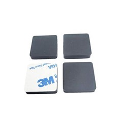 3/16″ Thick Stick on Rubber Feet 1″ Square Bumpers 3M Adhesive Back Pads 12 Pack